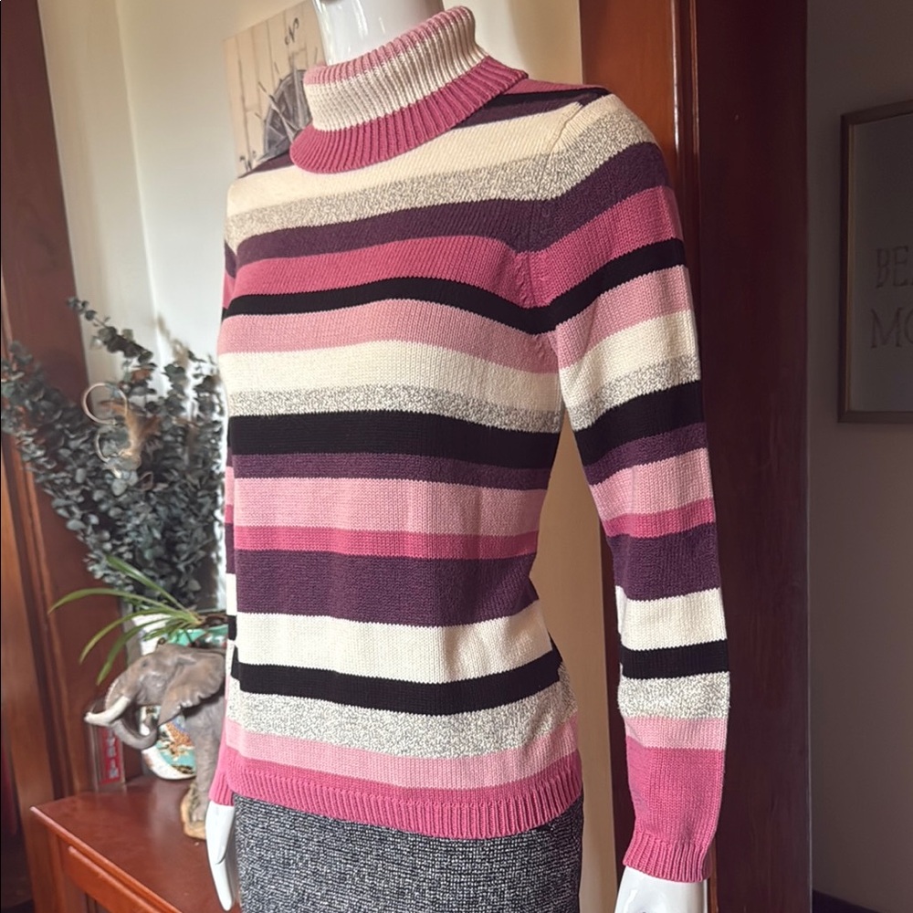 NWT northern reflections size small Striped Pink and Black Women's Sweater